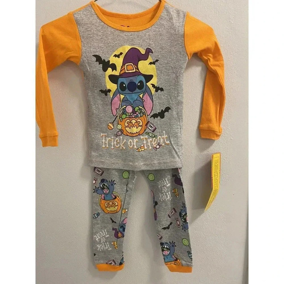 Disney Glow in the Dark Pajamas Unisex Size 4 Trick Or Treat - HALLOWEEN - New - Picture 2 of 7